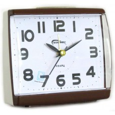Космос будильник кварцевый 940-3 коричневый