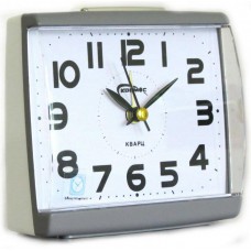 Космос будильник кварцевый 940-3 серый