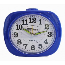 Космос будильник кварцевый 3040 синий муз.