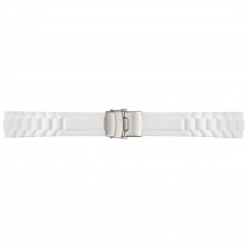 Ремень каучук 18мм/18 M BC502-18 White на клипсе